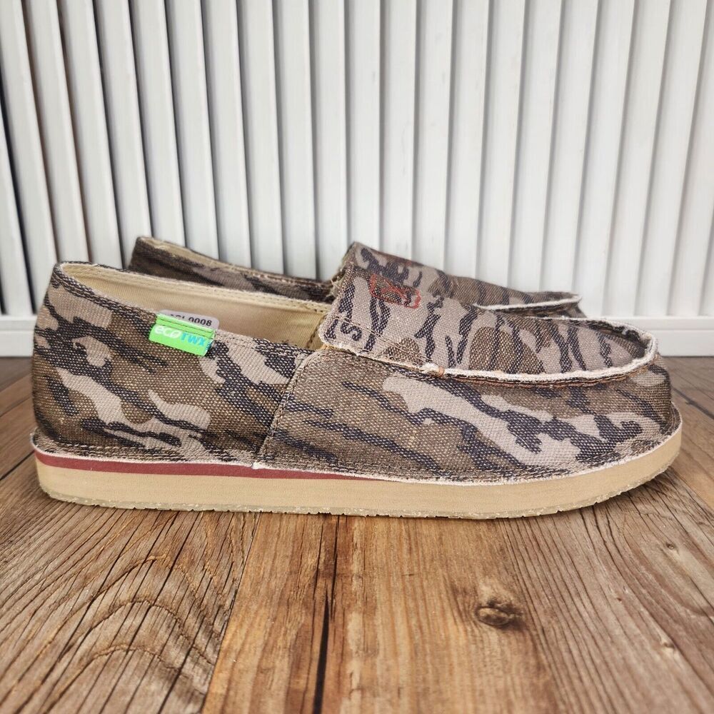 Twisted X Slip-On Loafers MCL0008 Men Sz 8.5M Green Camo Mossy Oak Moc Toe Shoes